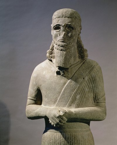 Statue, dem Gott Haddad-Yishi gewidmet (Basalt) von Assyrian